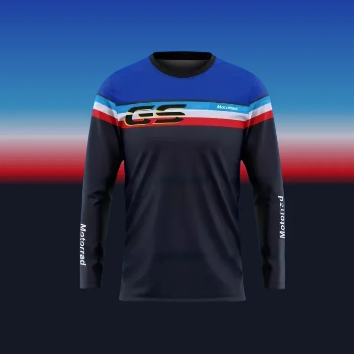 

BMW Мужская быстросохнущая футболка с длинными рукавами, новинка 2025, классическая модная автомобильная спортивная брендовая футболка, удобный повседневный топ для внедорожного мотоцикла