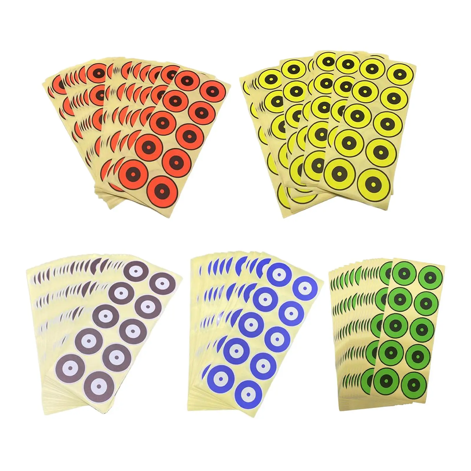 250Pcs Splash Targets Stickers Reactive Paper Target Stickers Colorful High Visibility Splatter Shooting Targets for Bow Outdoor