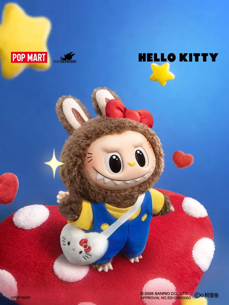 

THE MONSTERS X Sanrio characters Series vinyl Plush Blind Box Action Figure Collection Room Decorate Pendant Mystery BoxToy Gift