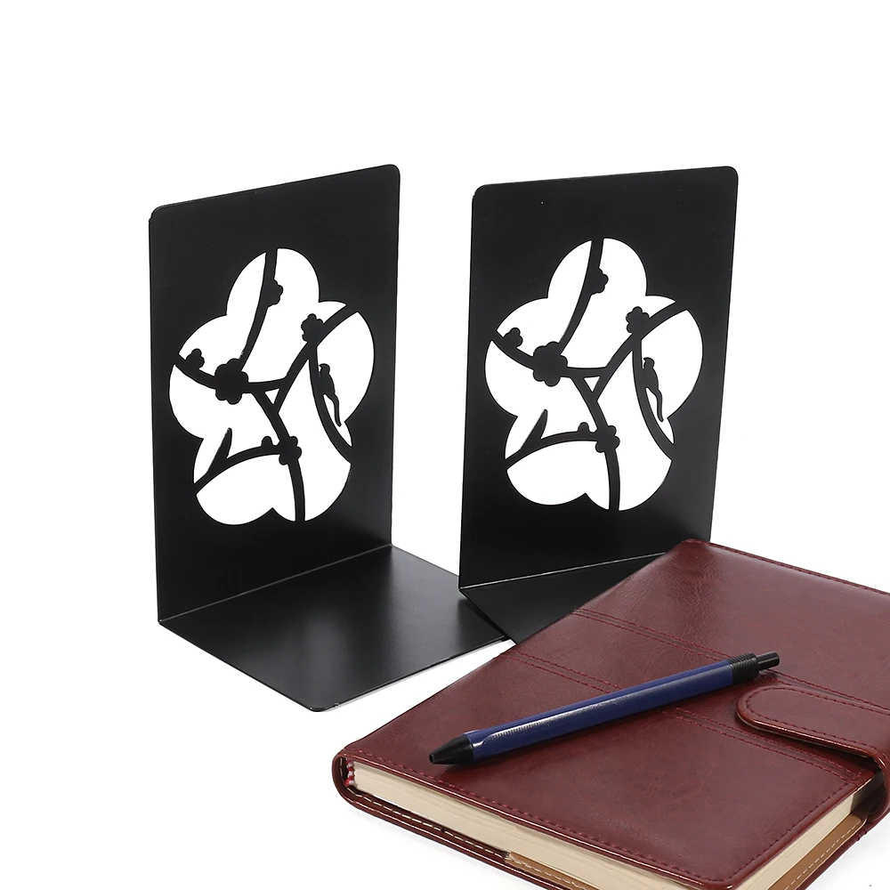 New Style 4 Color Plum and Bird Book Ends for Heavy Book Shelves Duty Bookend Home Bookend Holder Stand Shelf Book rack