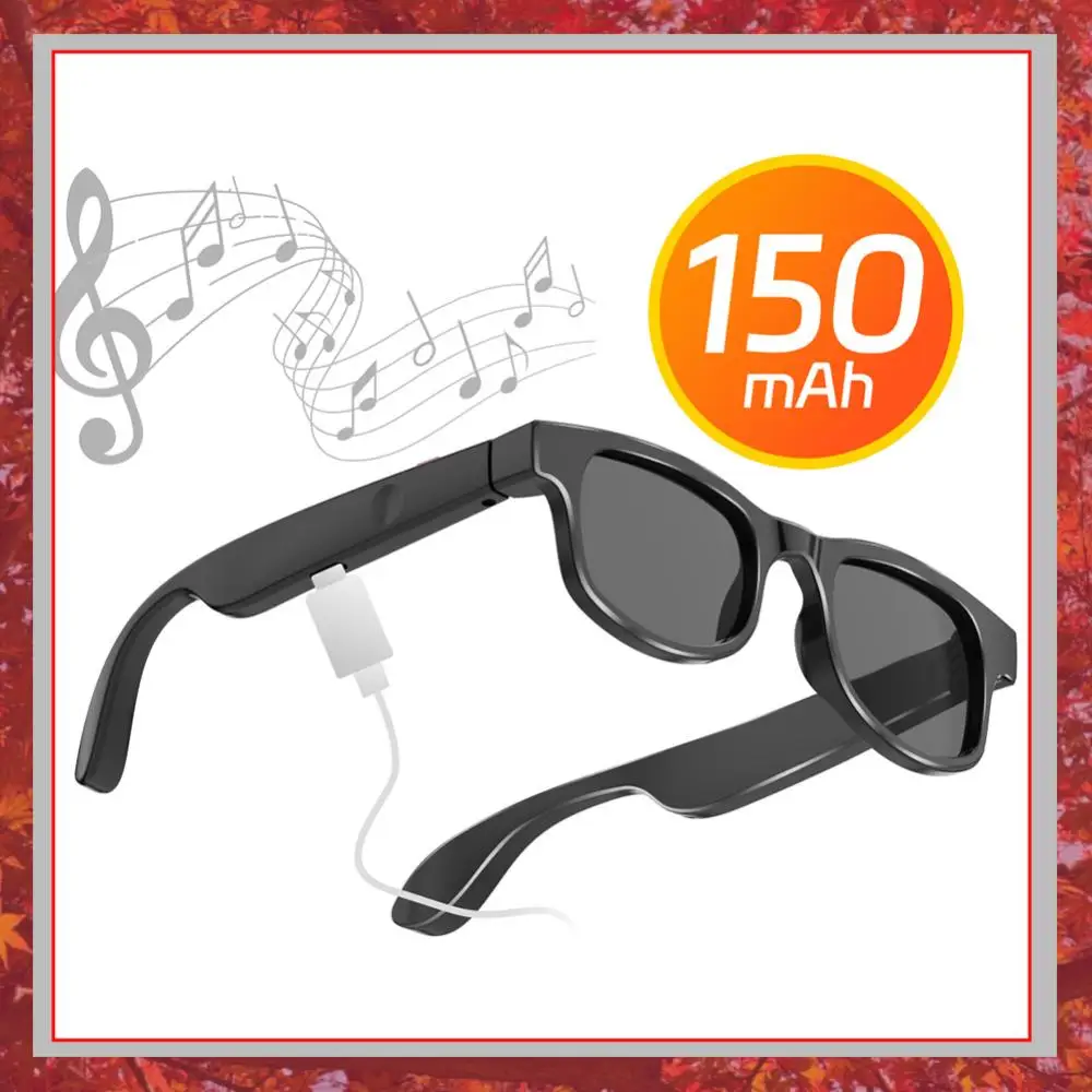 

AI Translation Smart Glasses with 144 Language BT Glasses Built-in Mic & Speakers for Office Driving Cycling Outdoor Sports