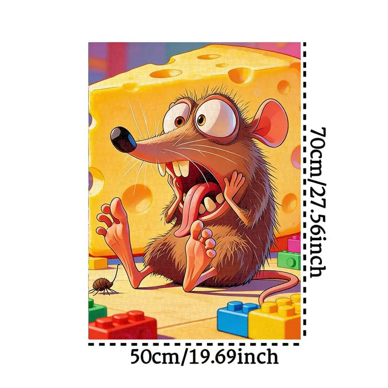 ตัวต่อจิ๊กซอว์รูปหนู 1000 ชิ้น - ของเล่น DIY สำหรับผู้ใหญ่และครอบครัว เหมาะสำหรับคลายเครียด เกมตัวต่อกระดาษพกพา