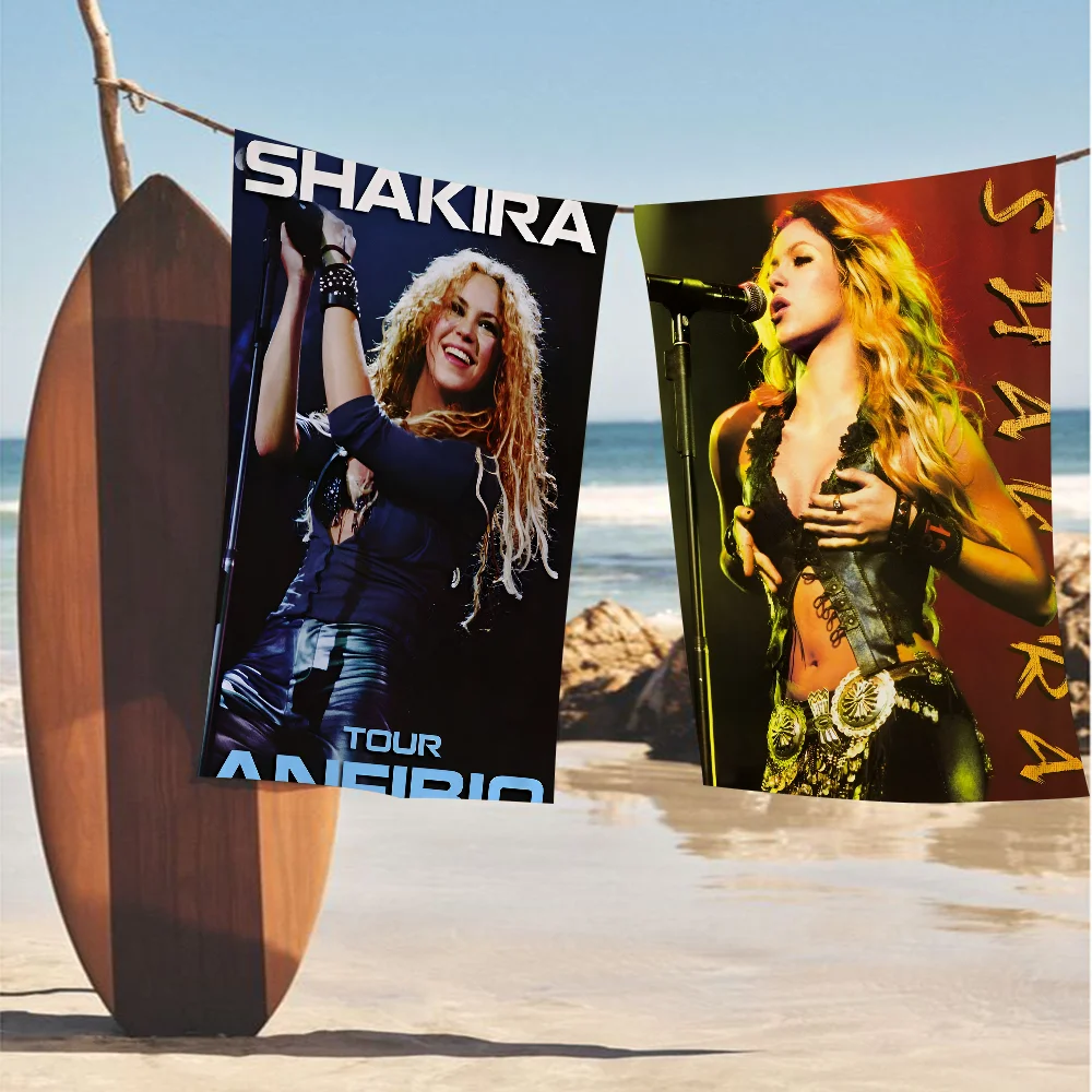 Singer S-Shakira Microfiber Blanket Quick Drying Beach Towels Oversized Printing Super Absorbent Pool Towel Blanket