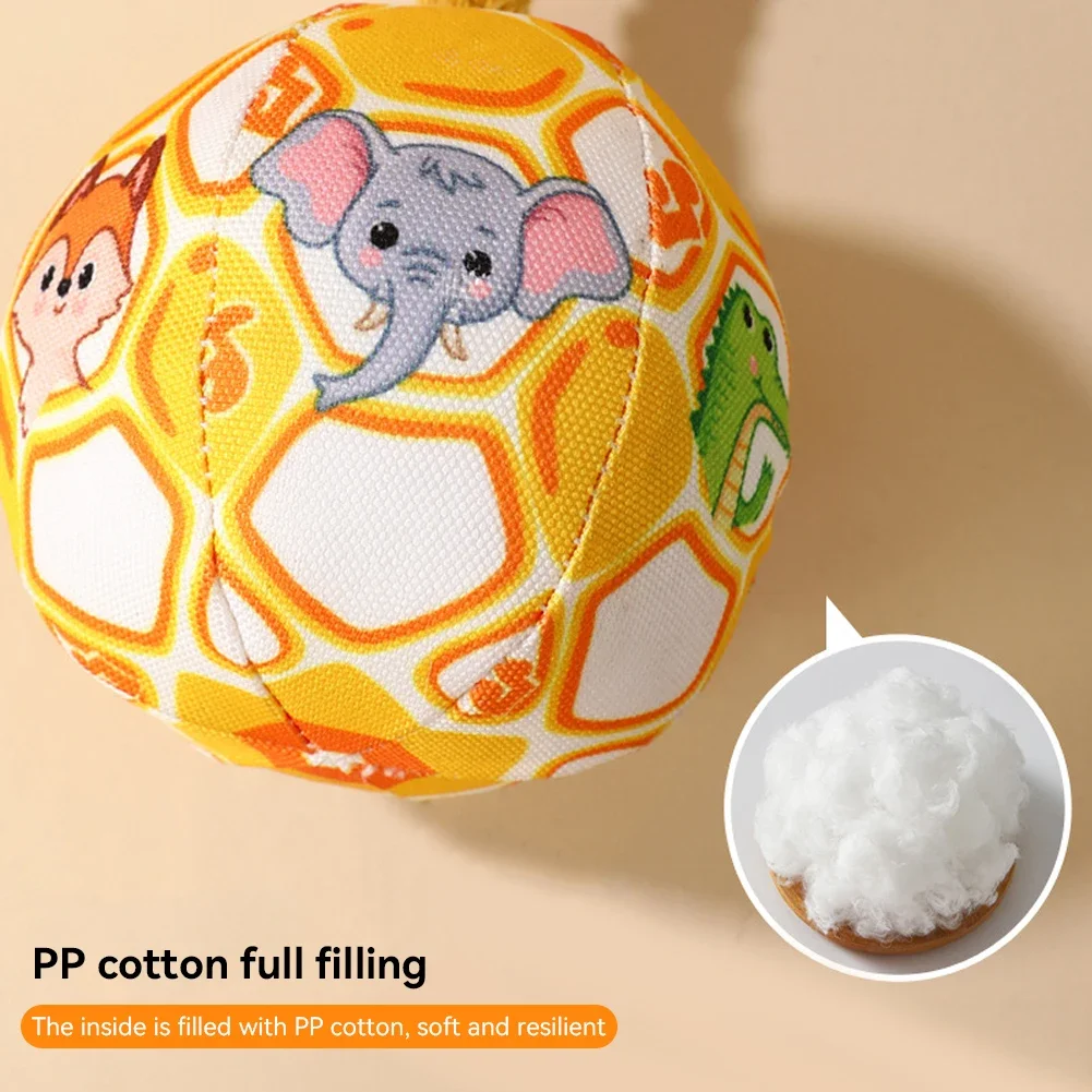 Dog Soccer Ball Outdoor Dog Toys Soft Elastic Toy Ball Soft Gentle Giggle Ball Dog Balls With Cotton Rope For Large Dogs Indoor view 6