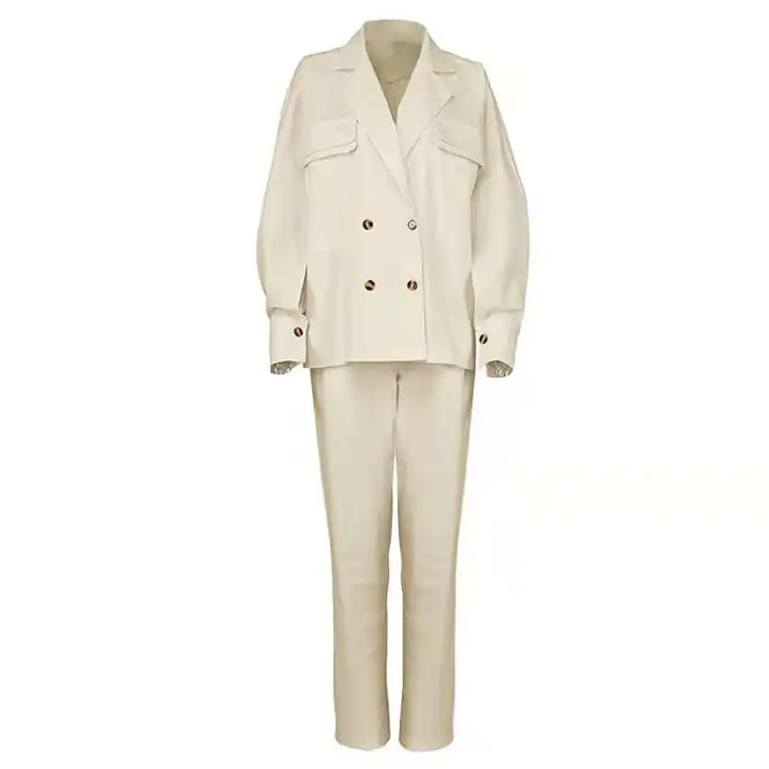 Pantaloni lunghi Sve irt larghi europei americani da donna Autunno Faion Capispalla in cotone 00% Cappotto Set Studente orm