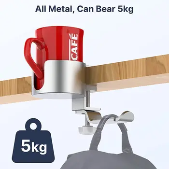 ที่ใส่หูฟังสำหรับเล่นเกมอเนกประสงค์แบบ2อิน1ที่แขวน360แบบเกี่ยวหูพร้อมที่หนีบสำหรับจัดถ้วยเครื่องดื่มที่ rak MUG