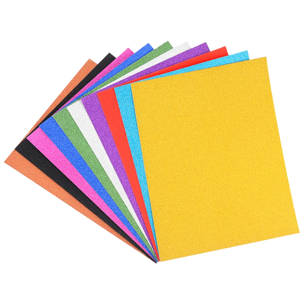 30 Uds. De hojas artesanales de papel con purpurina metálica A4, calcomanías decorativas para papelería hecha a mano, decoración del hogar, arte en papel