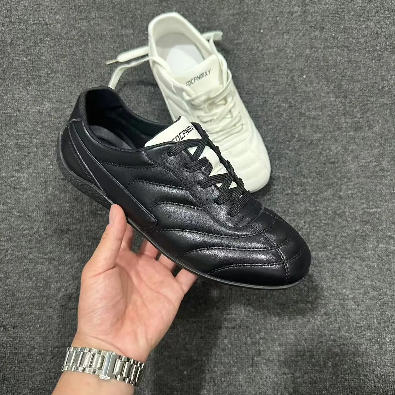 

Мужские кроссовки Bla s на плоской подошве с круглым носком, повседневные кожаные удобные легкие кроссовки на резиновой подошве Spor Sle