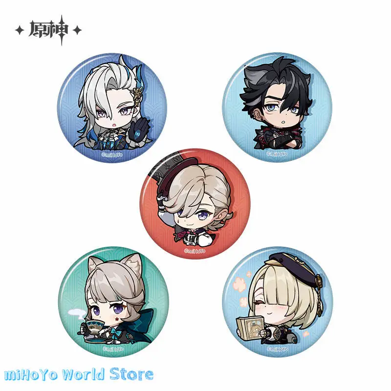 Neuvillette Badge Official Genuine Genshin Impact Wriothesley Lynette Court Of Fontaine Q Version Emoticon Pack Series Badge