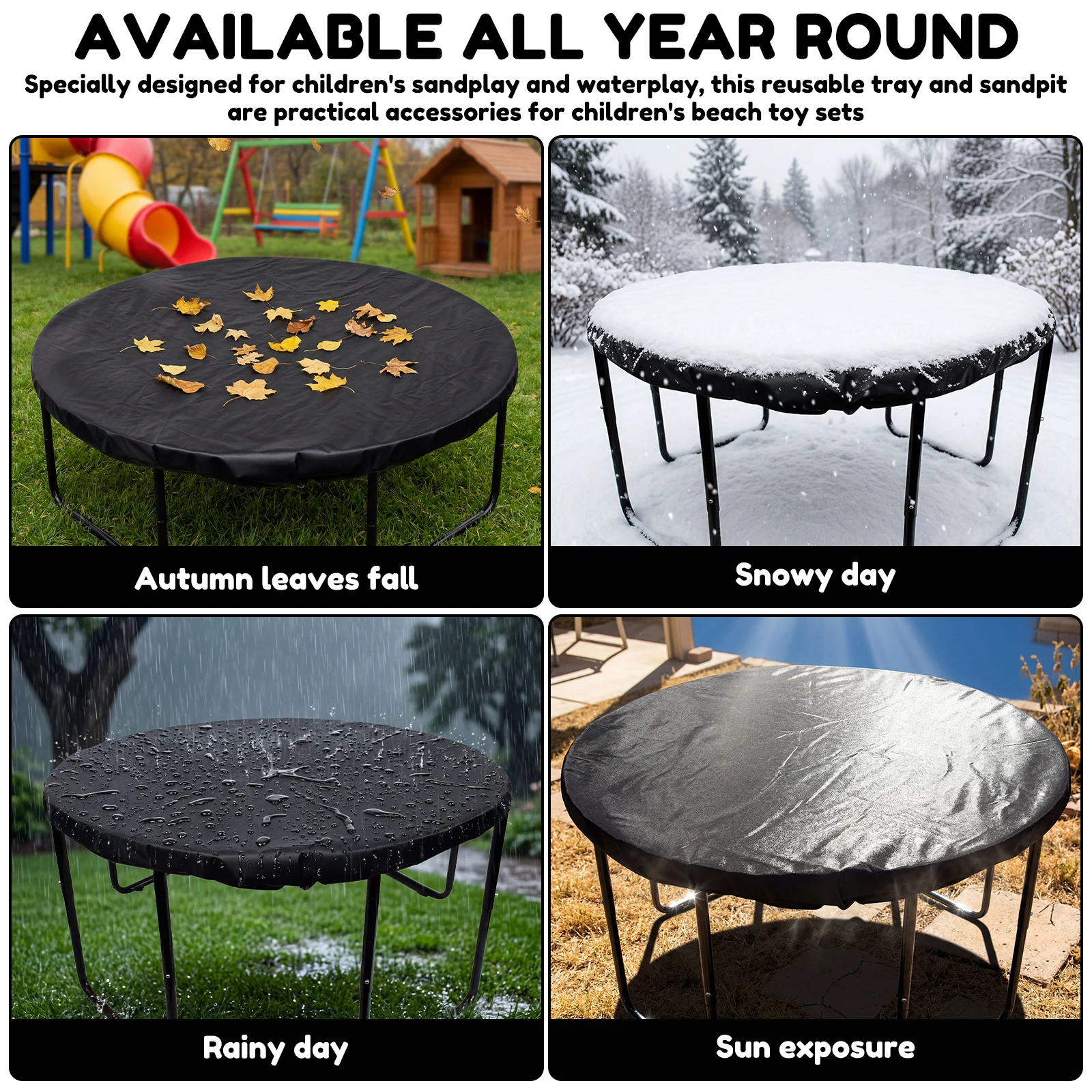 Kids Sand and Water Table Cover Elastic Waterproof Oxford Cloth Outdoor Furniture Play Table Toys Cover Protective Accessories view 6