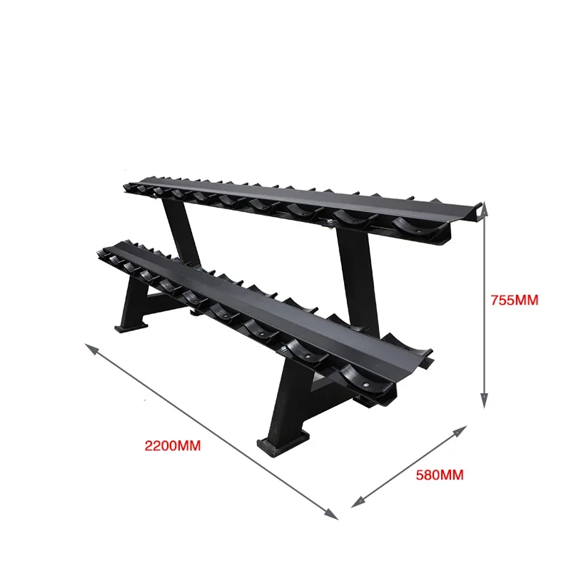 

Commercial Gym Equipment Foldable 10 Pair Dumbbell Stand Two Tier Dumbbell Rack