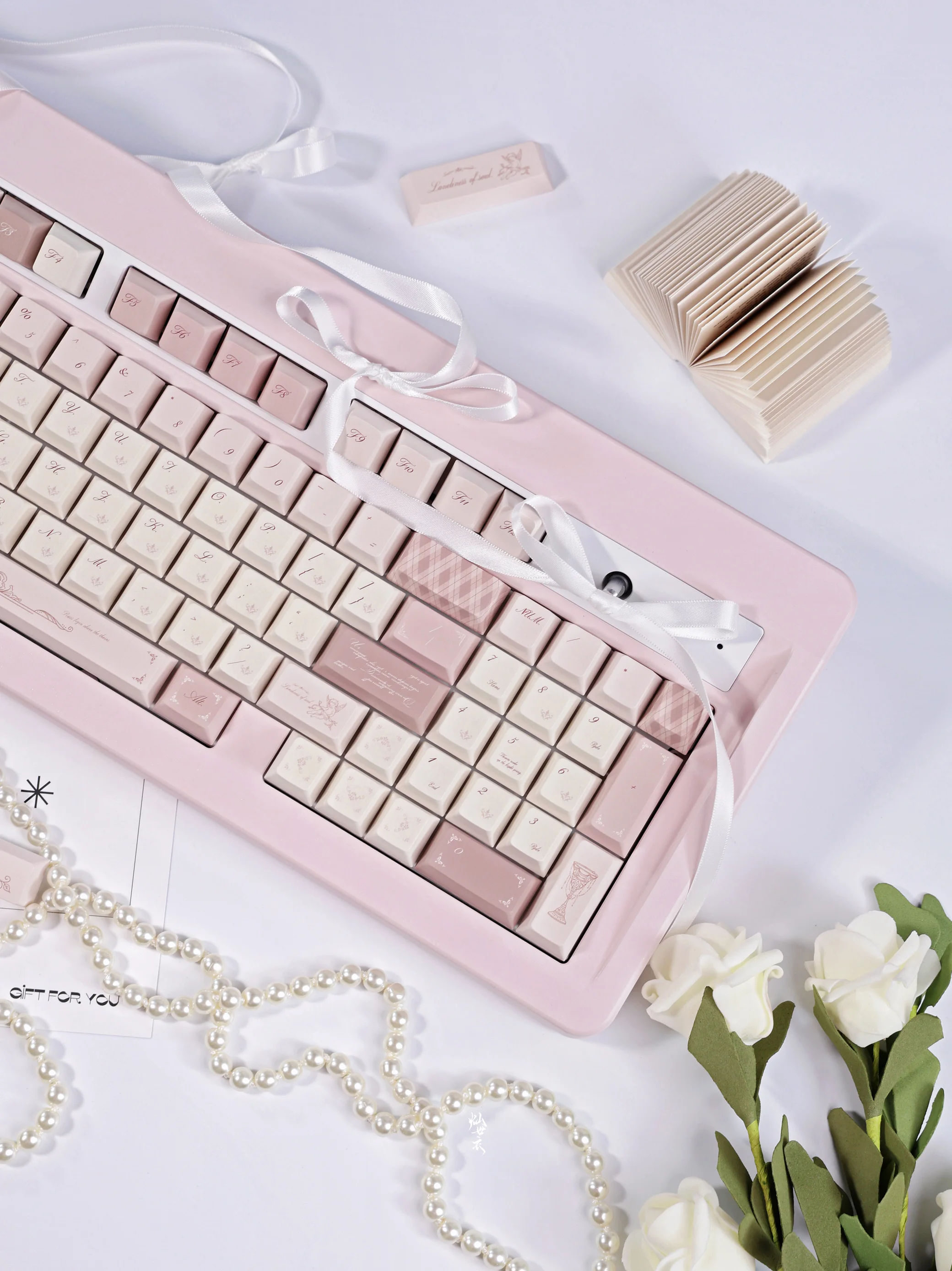 1953 Keycaps Original Pink French Gentle Keycaps Original Highly Personalized Keycaps