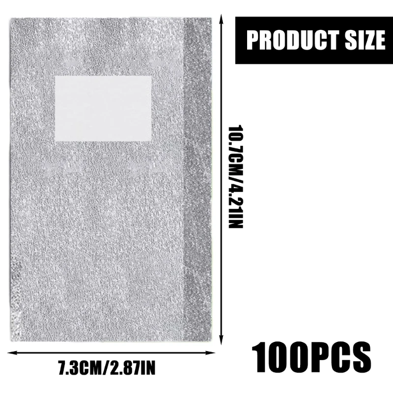 100 قطعة من لفافات رقائق الأظافر الاحترافية مزيل طلاء الأظافر سريع وفعال C1FF
