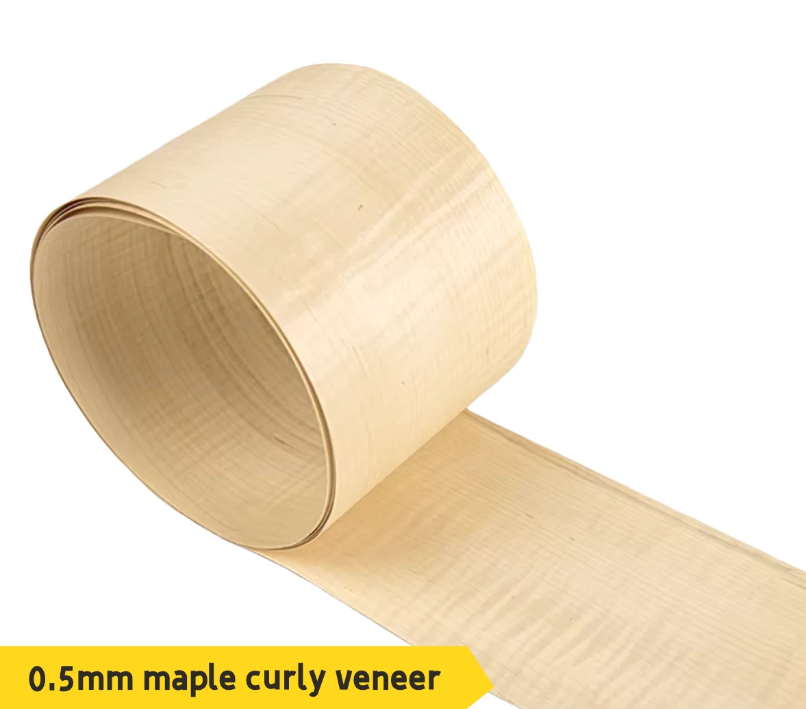 

Thickness:0.5mm Natural Maple Curly Wood Veneer Sheets Guitar Body Veneer