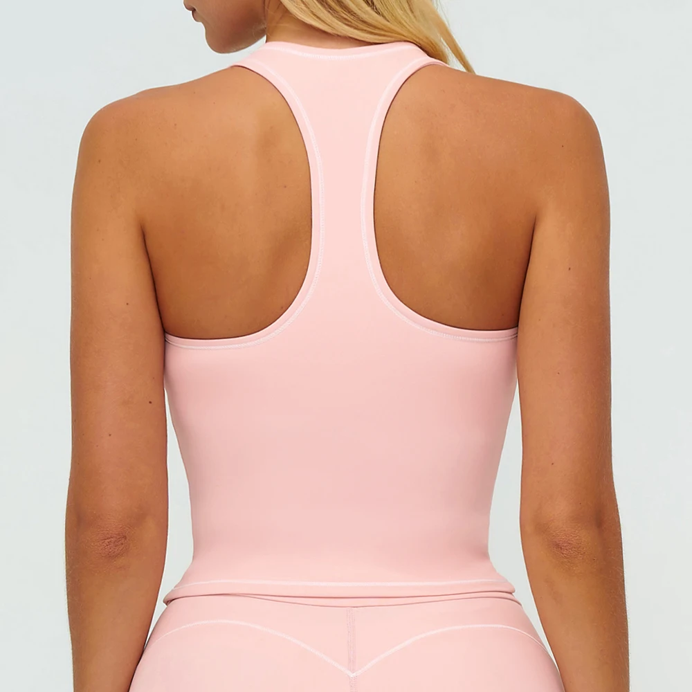 Woman Yoga Tank Top Gym Clothes Removable Chest Pad Fitness Bra Workout Halter Top Activewear Sexy Pilates Sports Vest Underwear image 6