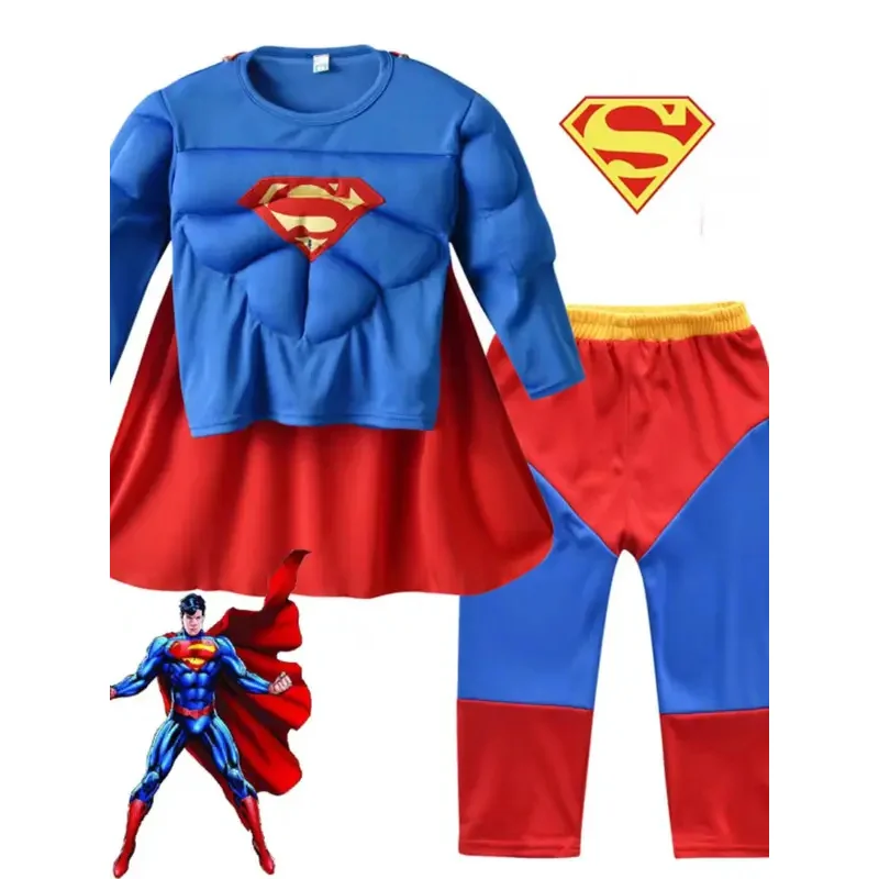 Nuevo disfraz de superhéroe de Los Vengadores para niños Spiderman Iron Man, pijamas de algodón, traje para niños, conjuntos de ropa de dormir de Navidad de manga larga