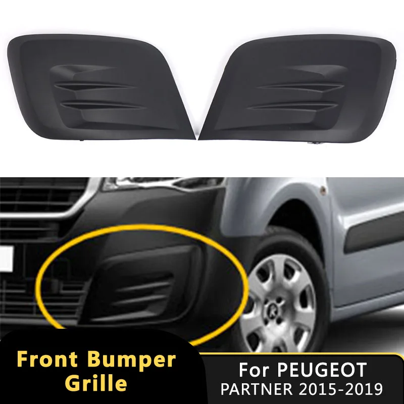 

Car Fog Light Grille Cap For Peugeot Partner Citroen Berlingo 2015-19 1613564580 Front Bumper Grill Lamp Cover Auto Accessories