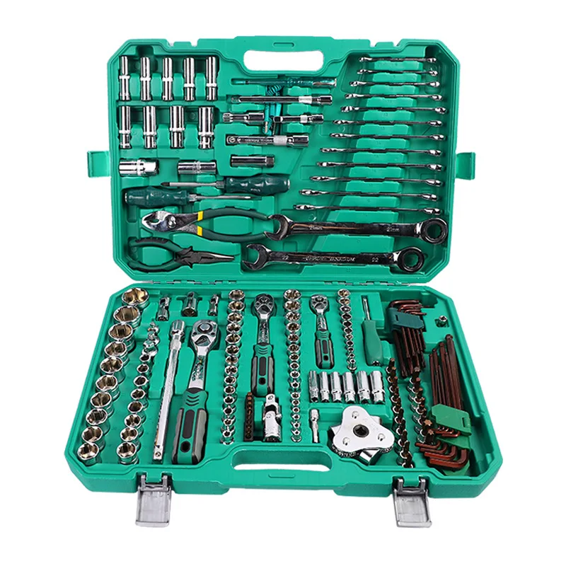 161 pieces auto mechanic set Chromium vanadium steel ratchet wrench Repairing auto repair toolbox with car