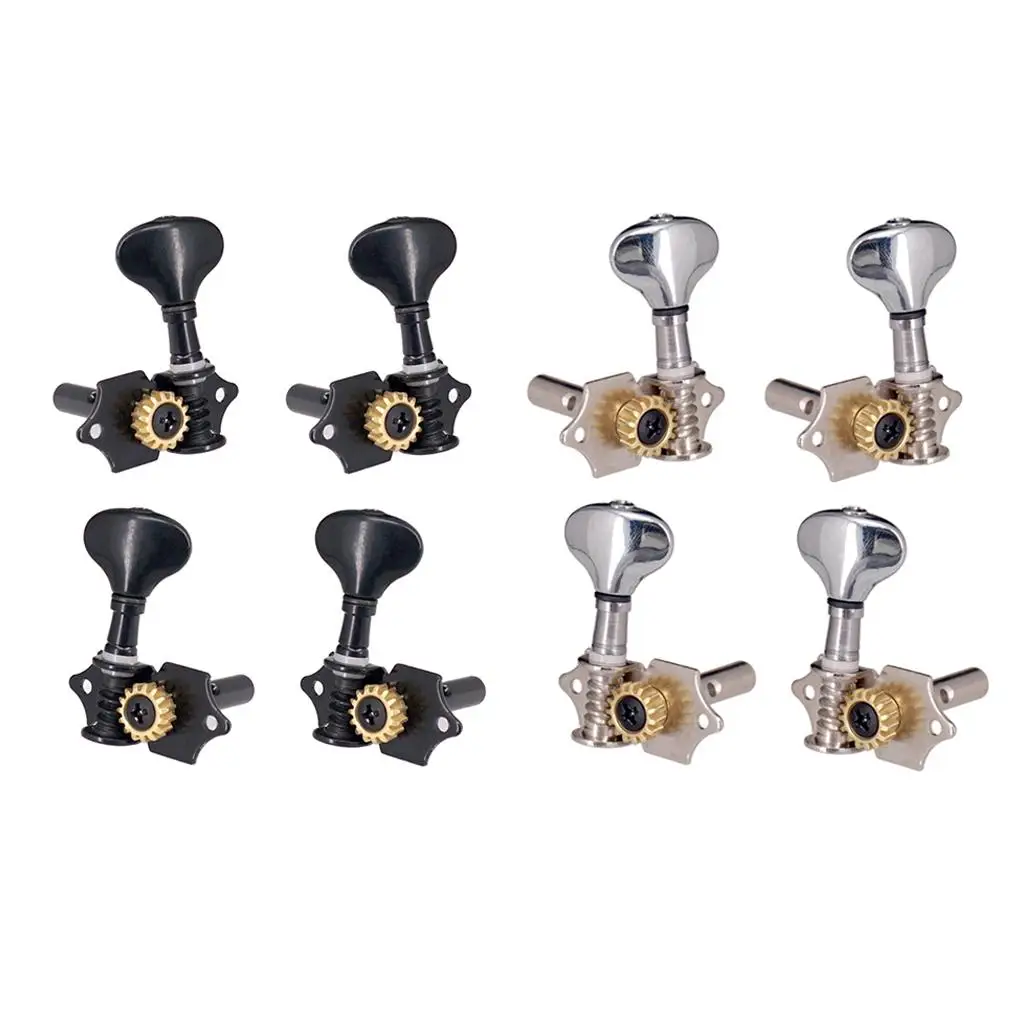 2R + 2L Ukulele Open Tuners Tuning Key Pegs Machine Head Set Electric Ukulele Replacement Accessories