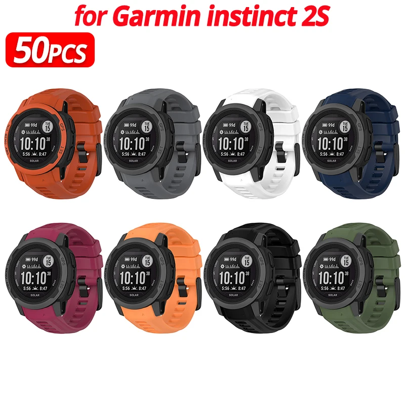 1 Pack Silicone Watch Strap For Garmin Instinct 2S Smartwatch Bracelet WatchBand Band Instinct 2S Sport Replace Wirstband belt