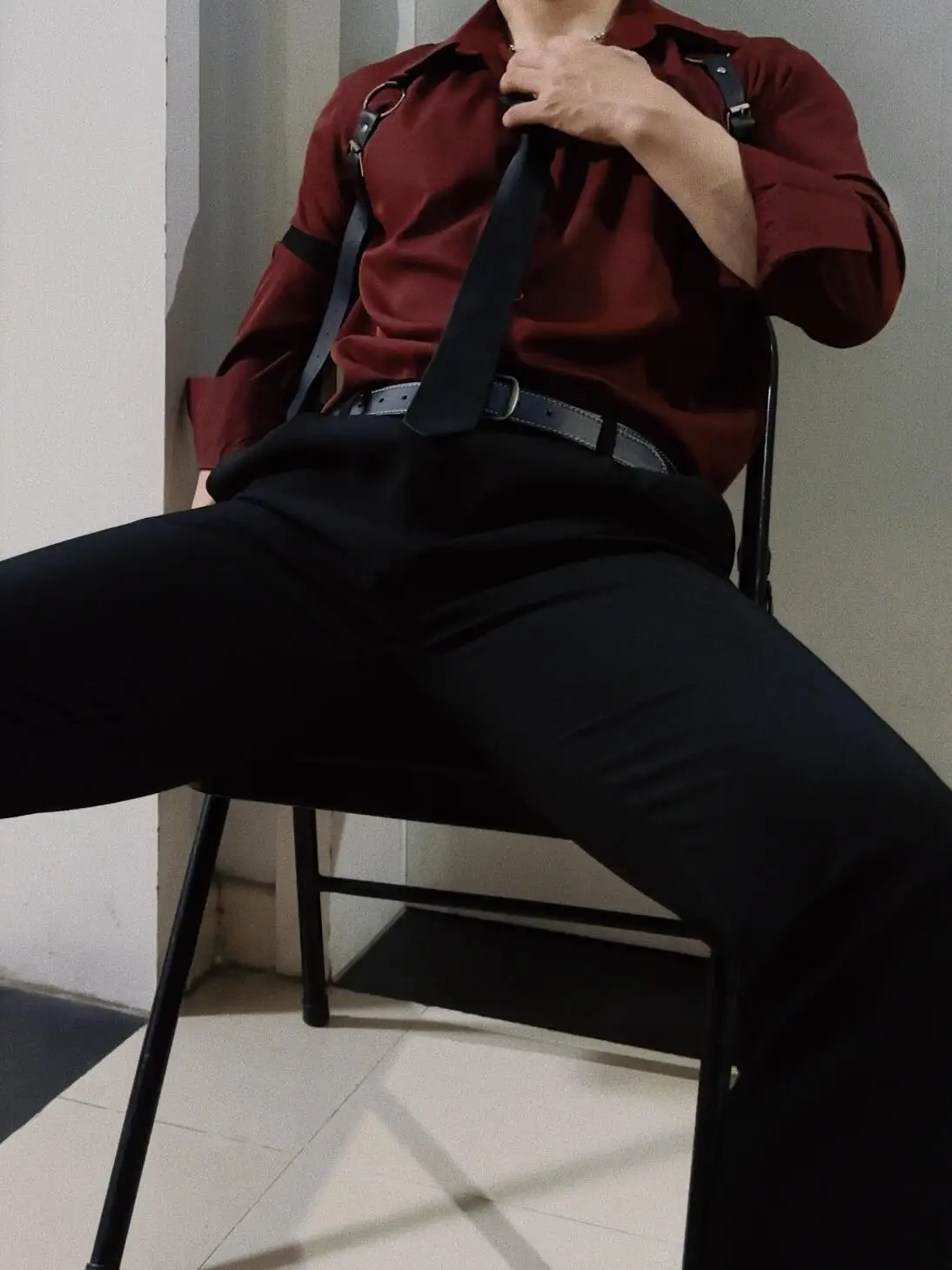 

Rebellious elf-Controlled irt Men's Long Sve High-End Feeling Haome Briti Sle Inner Wear Base irt for Youth