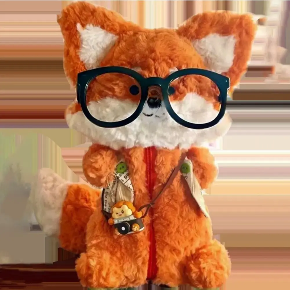 

Милая плюшевая сумка для ручек, мультяшная большая вместительная сумка для канцелярских принадлежностей, кукла-лиса, пенал для студентов