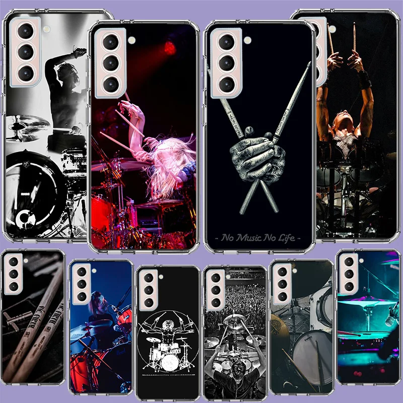 Drum Drummer Music Dj Phone Case For Samsung A04 A04S A15 A25 A35 A55 A05S Note 20 Ultra 10 Lite 9 8 M32 M30S M21 M31 M51 M52 M1