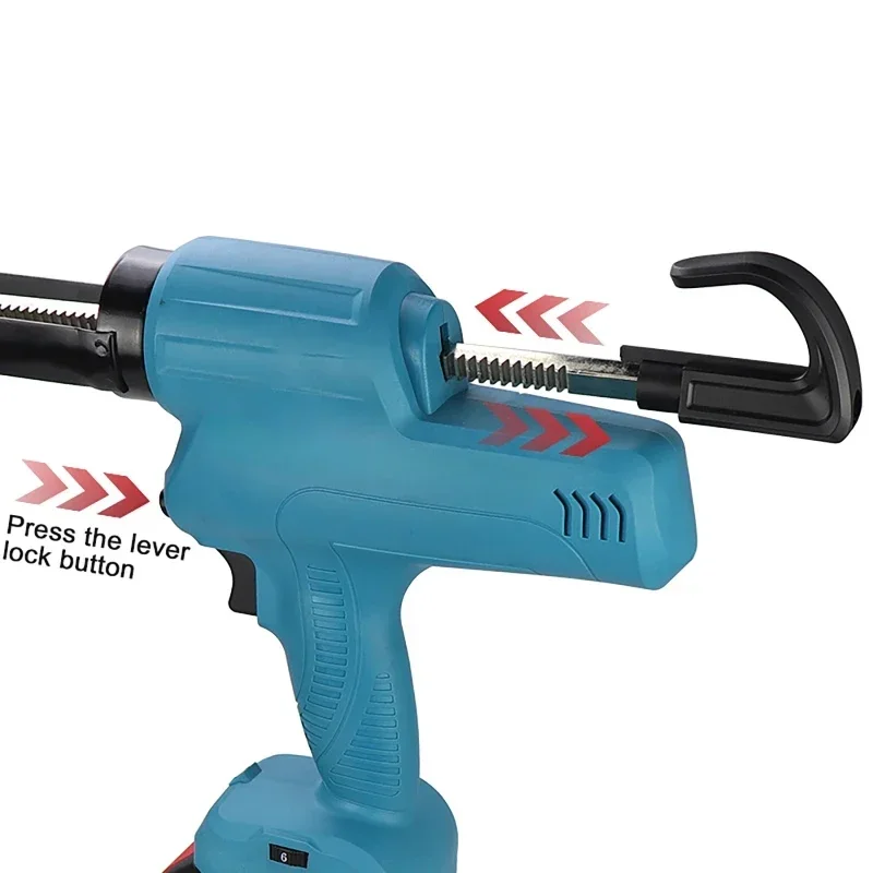 Pistola de calafetagem elétrica de 6 engrenagens para makita 21v bateria cimento vidro adesivo cola selante ferramenta sem fio pistola de cola de vidro