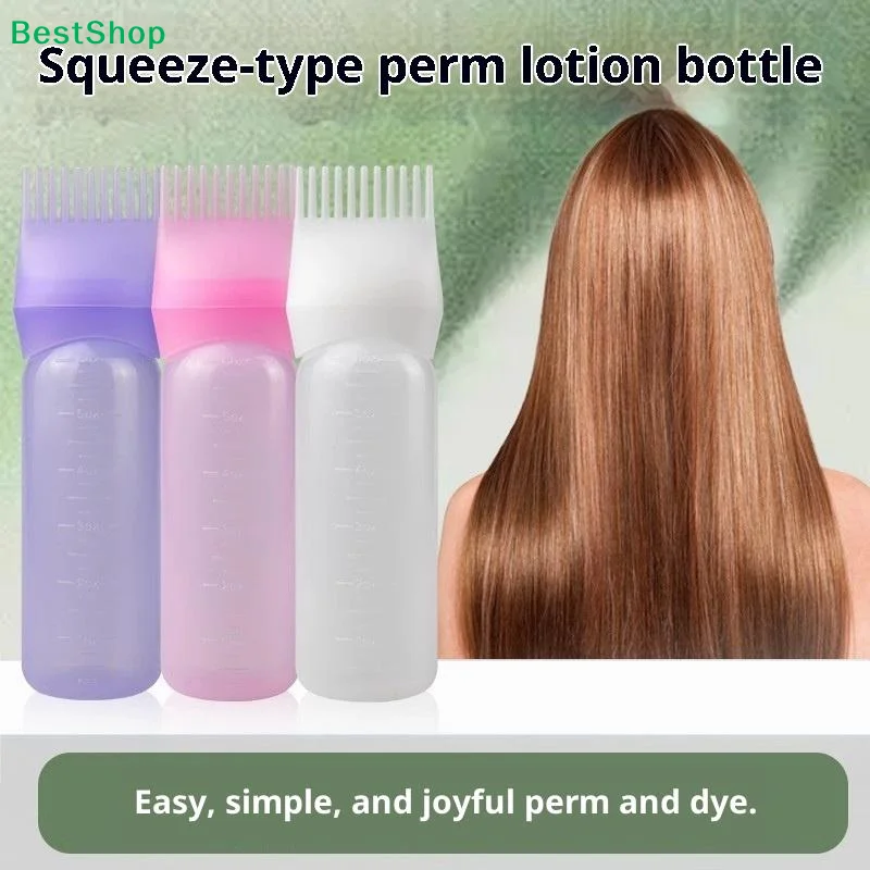 

Флакон-аппликатор для краски для волос с расческой, для окрашивания и химической завивки волос, с расческой для нанесения у корней.