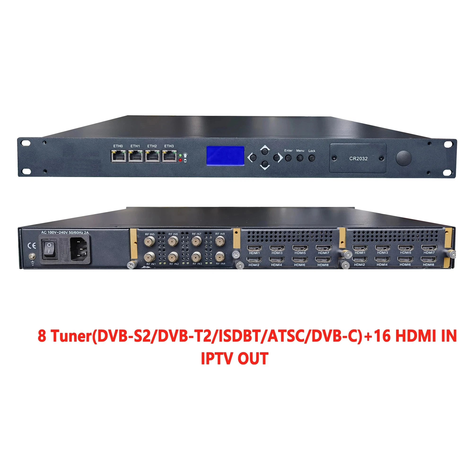 HD Encoder Tuner naar IPTV Streaming Server CI decoder IRD TV-systeem All-in-One NEP100 DVB-S2 DVB-T2 ISDBT ATSC HD-MI naar IPTV