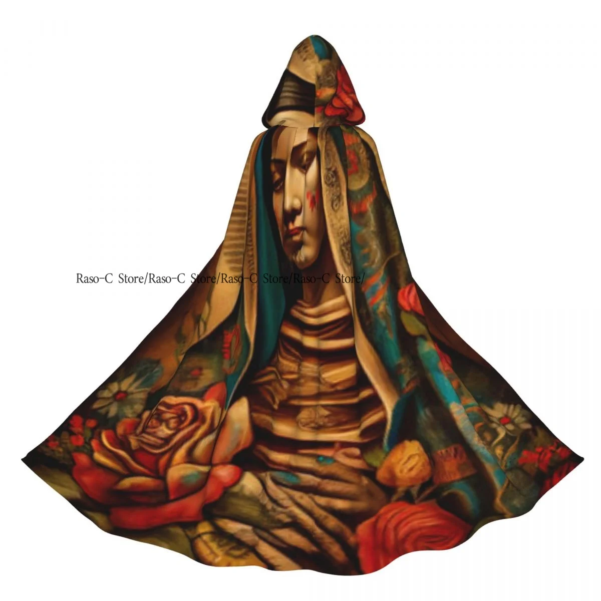 

Плащ для взрослых, накидка с капюшоном, леди Гваделупской, Мексика, Святая Вера, средневековый костюм, ведьма, Викка, вампир, эльф, Пурим, карнавальная вечеринка