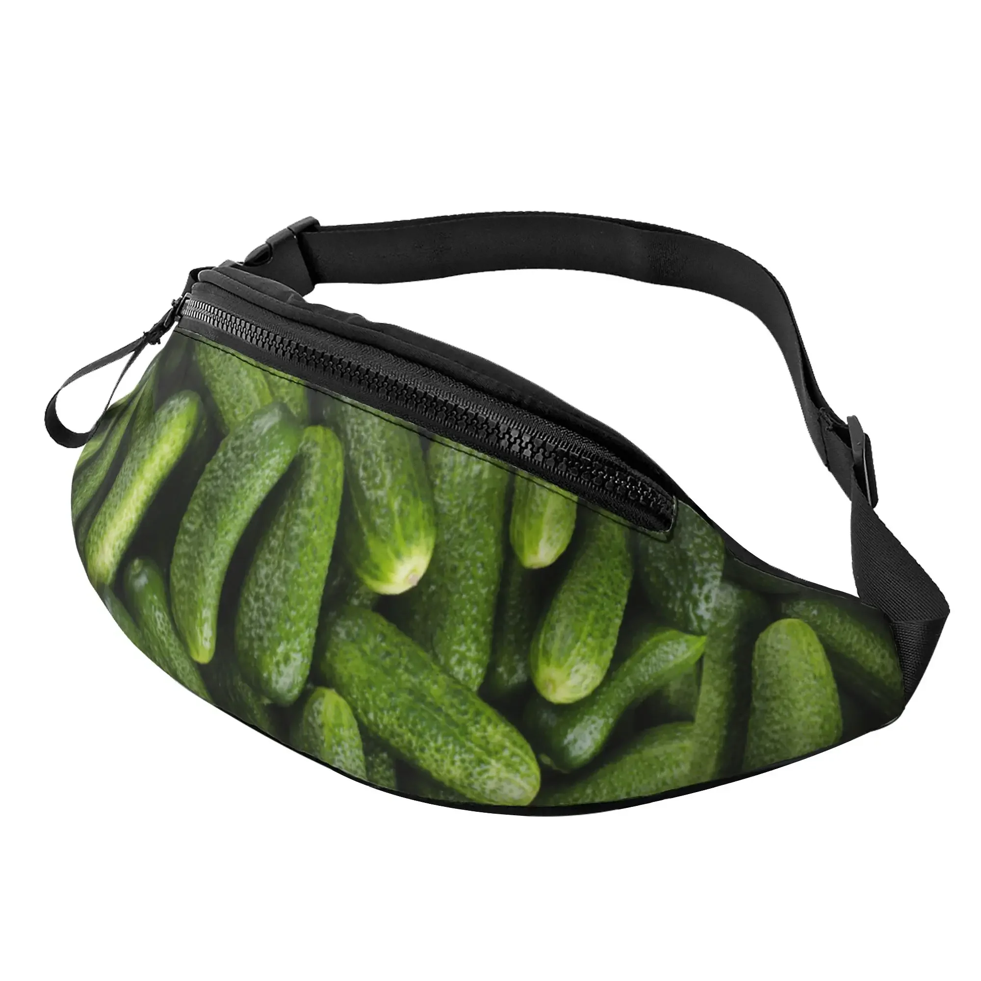 Cucumber Crossbody Fanny Pack Belt Bag with Zipper Casual LWaist Bag Gifts for Sports Festival Workout Traveling Running Unisex