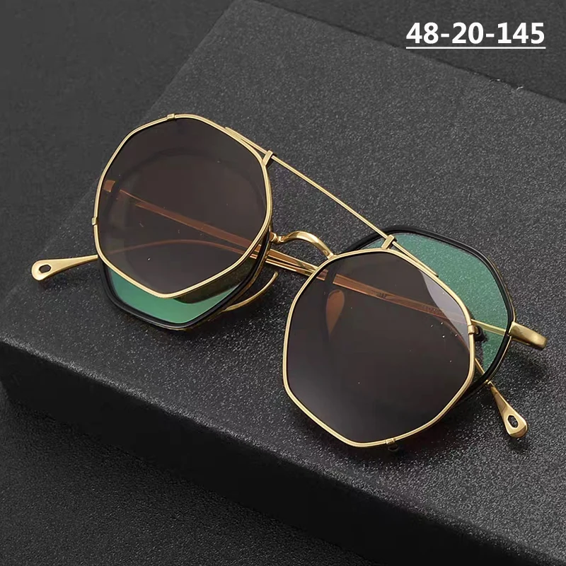 gafas-de-sol-polarizadas-con-clip-gafas-poligonales-para-conducir-montura-de-titanio-para-hombres-y-mujeres-marca-japonesa-kmn7311-nuevas