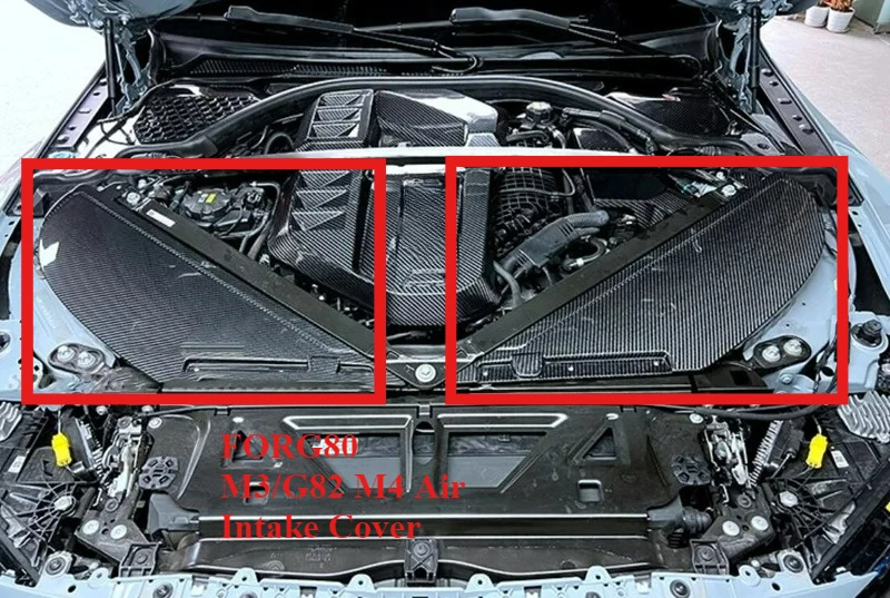 

Aero - Optimized FORBMW G80 M3/G82 M4 (2020) Double - Sided Carbon Fiber Engine Decorated Air Intake Cover