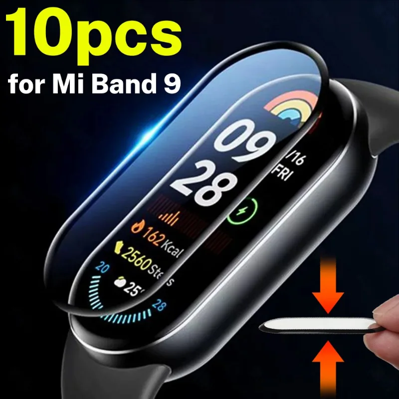 1-10PCS Screen Protector for Xiaomi Mi Band 9 9Active 9Pro Soft Transparent Anti-scratch Full Protective Cover HD Watch Films