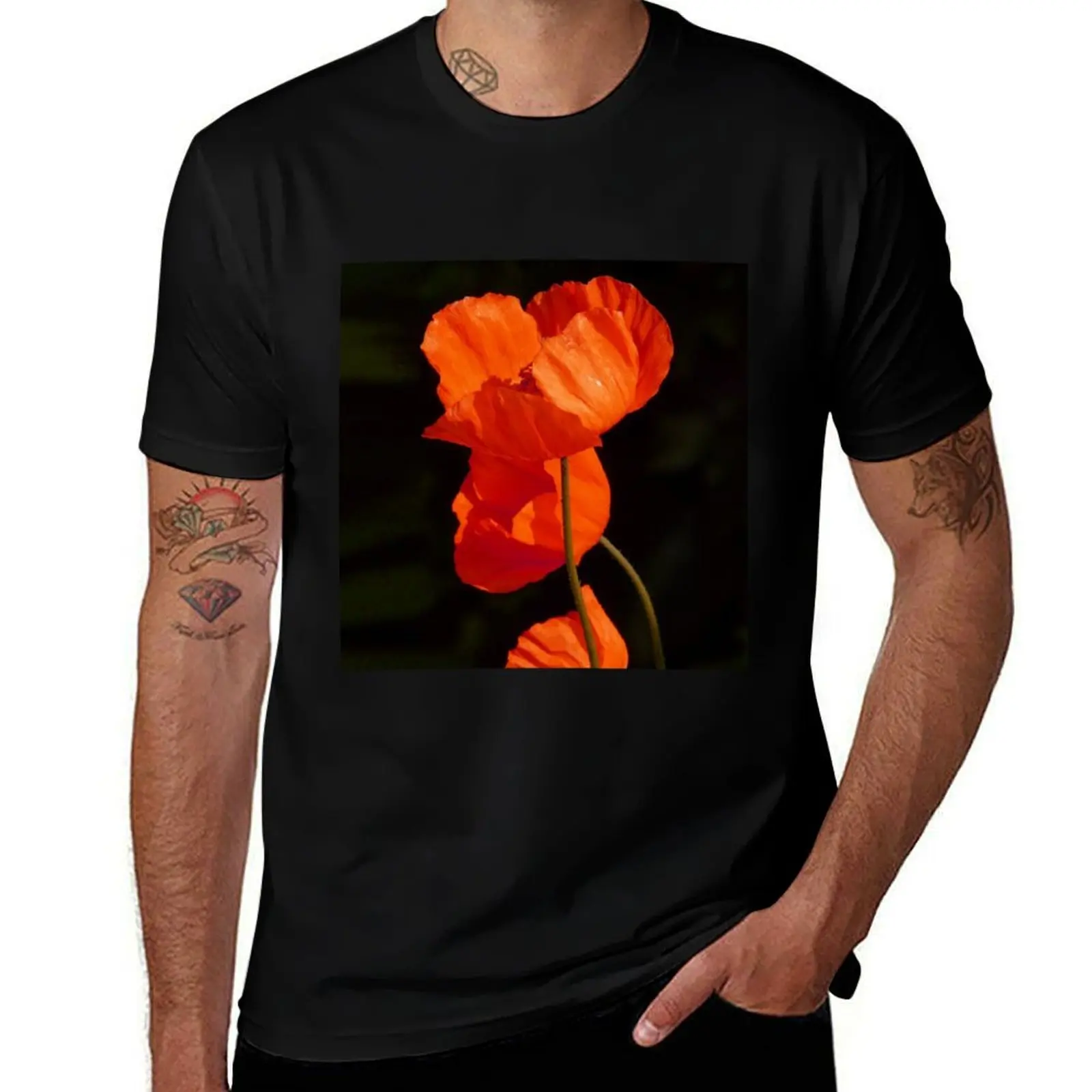 

Orange Flower Picture T-Shirt luxury designer new gifts and t-shirts kawaii clothes t shirts for men