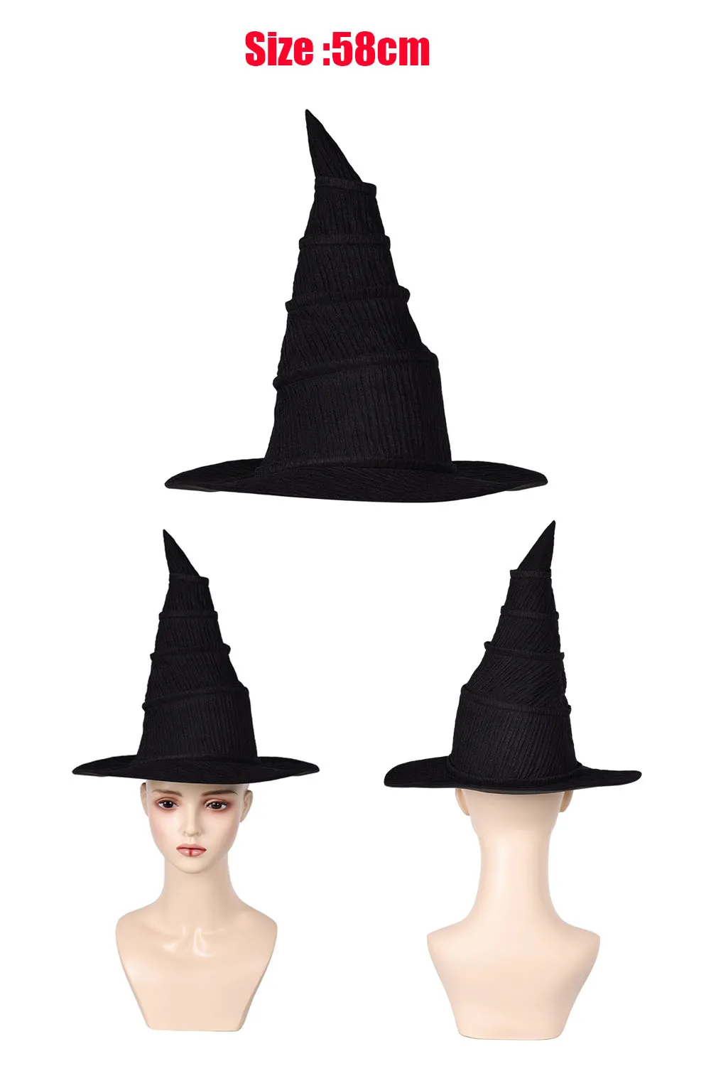 Elphaba – anneaux de Cosplay, chapeau de sorcière, lunettes, ongles en peluche, film Wiked, accessoires de Costume, accessoire pour adultes, fête de carnaval d'halloween, 2024