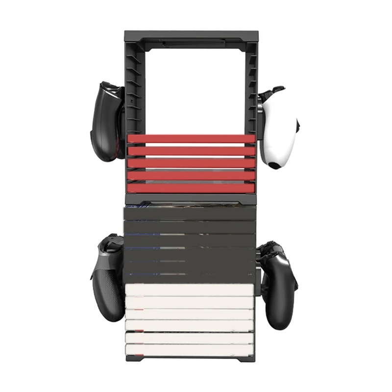 เกม Disc Storage Tower สําหรับ PS5/X-BOX SX/ One/สวิทช์ 4 ตัวควบคุมเกม Storage Rack