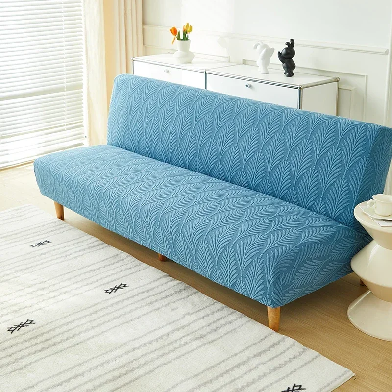 Stretch Geometric Pattern Sofa Bed Cover Blue Elastic Couch Bed Slipcover Waterproof Dustproof Home Decor Furniture Protector