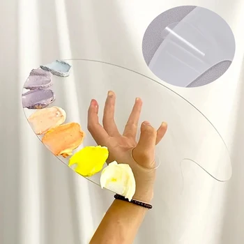 1pc transparente Palette Acryl Palette feine Kunst Ölgemälde Palette Gouache Acryl Malerei Palette 2 Größen hohe Qualität