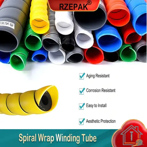 8~35mm Flexible Spiral Winding Tube 2/5/10m Colorful Cable Wrap Sleeve Wire Protector Line Organizer Tubing Pipe