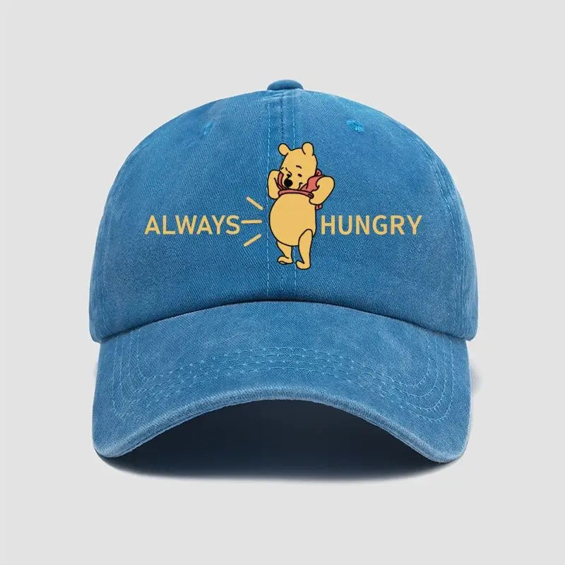 Pooh Bear Casual Hat Cute Anime Figure Winnie Baseball Caps Breathable Sun Hats Peaked Cap Adjustable Unisex Kids Gifts