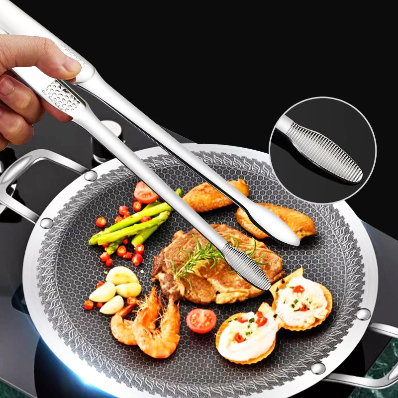 1PC Korean Barbecue Clip 304 Stainless Steel Barbecue Clip Kitchen Extended Food Ffood Clip Barbecue Shop Special Steak Utensils