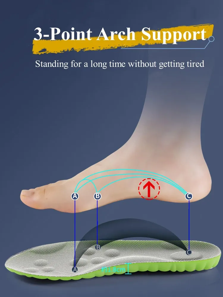 4D اللاتكس الأحذية الرياضية النعال سوبر لينة عالية مرونة منصات الأحذية المضادة للألم مزيل العرق وسادة قوس دعم القدم نعل 1 زوج