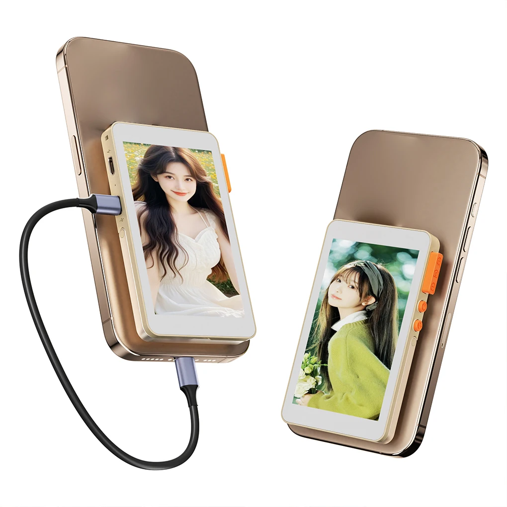 RK-X40F 8-in-1 Smartphone Wireless Magnetic Selfie Monitor Screen For Vlog Live Stream Video Recording VS KingMa PH01