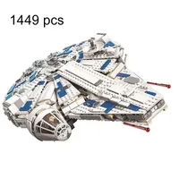 Spot millennium spaceship falcon building block model Adult assembly building block Toy kids birthday gift model