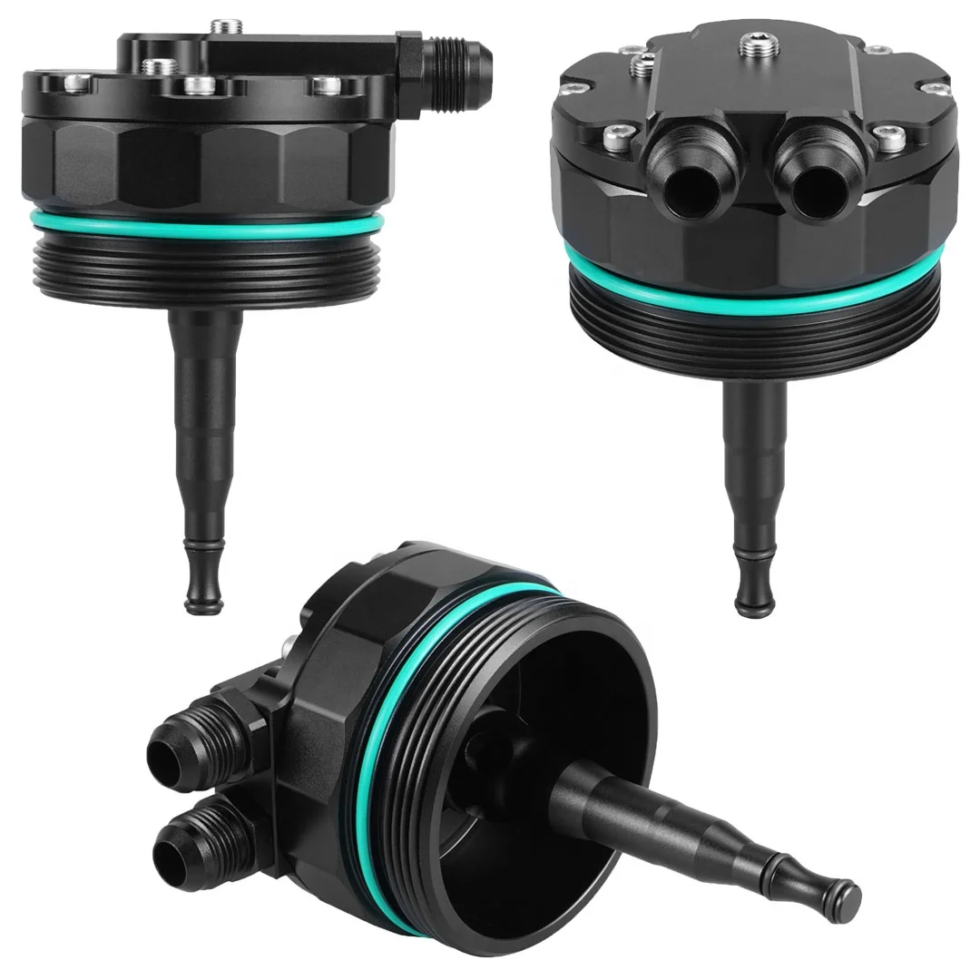 

Oil Filter Cap Cover with 1/8" NPT & AN10 Ports for BMW E36 E46 E39 E60 E83 E53 X3 X5 Z3 Z4 M52 M54 – Oil Cooler Adapter, Direc