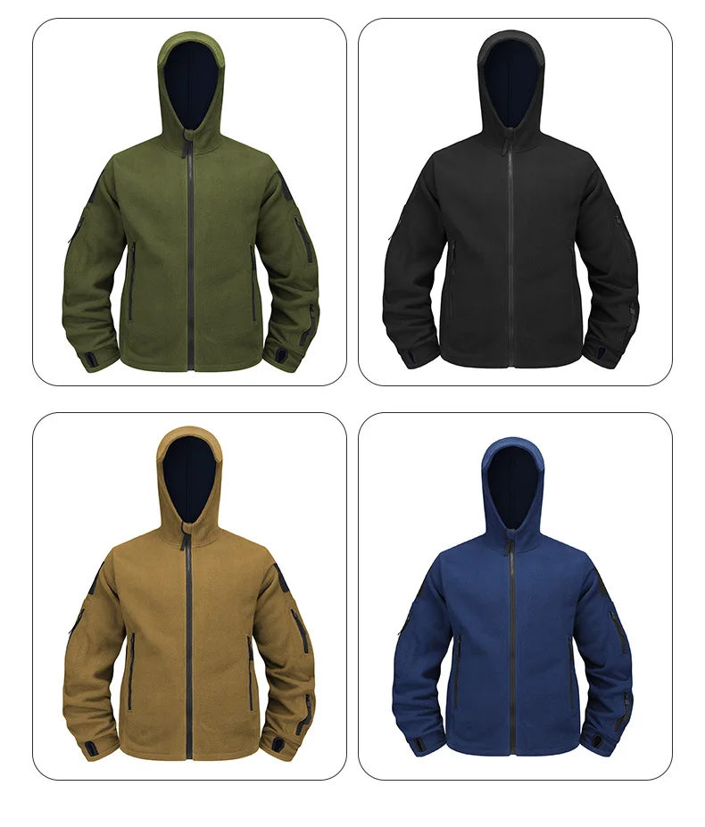 خريف شتاء جديد الرجال مقنعين سترة صوف مبطن نمط في الهواء الطلق الدافئة الصوف سترة واقية معطف للرجال