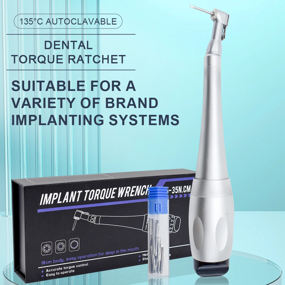 

Универсальный динамометрический ключ для дентальных имплантатов, 5-35 Н·см, с 16 насадками, с фиксирующей головкой, инструмент для ремонта дентальных имплантатов