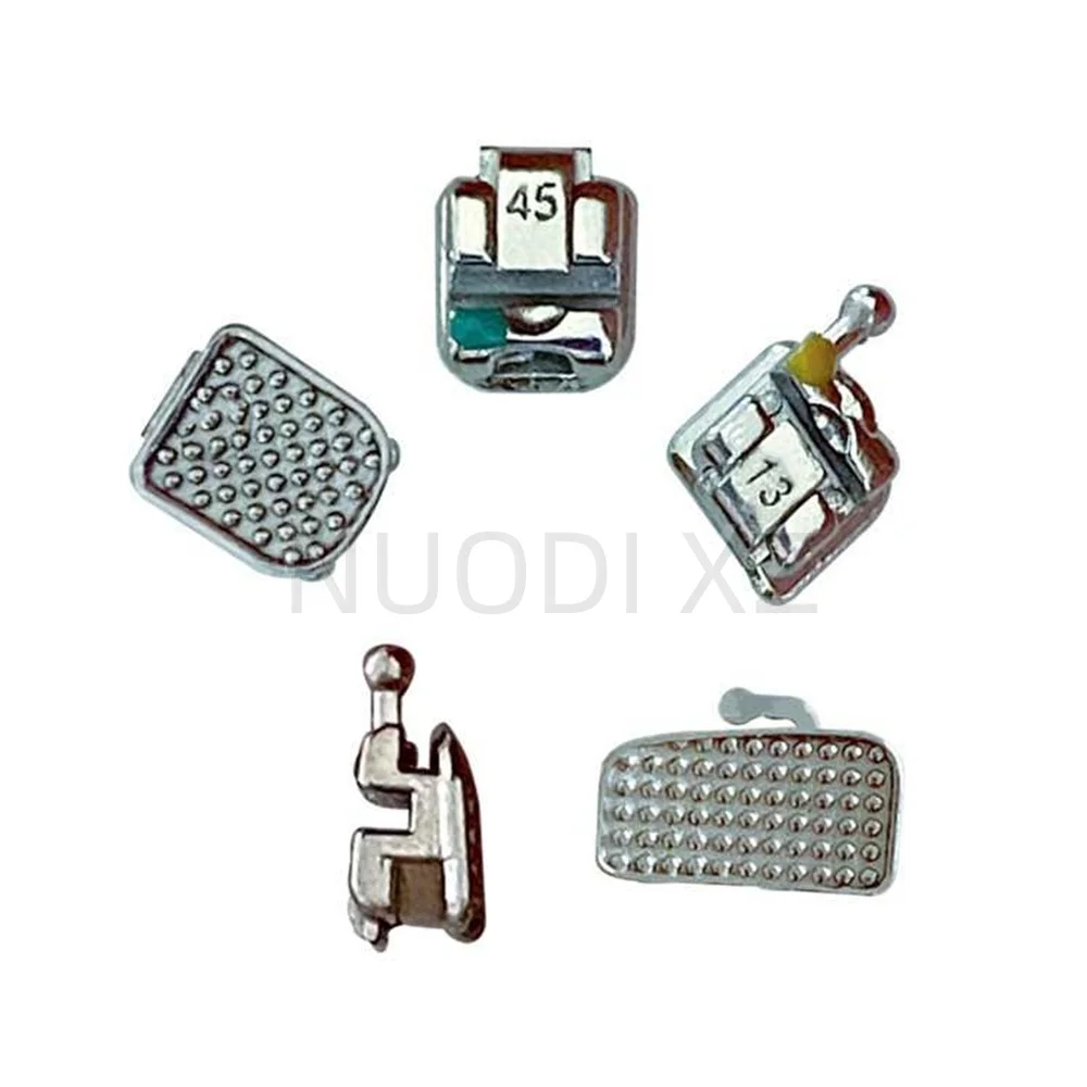 24Pcs/Set Orthodontic Dental MIM Metal Self-Ligating Bracket Roth/MBT 0.022 345Hooks Orthodontic Self Ligation Braces Brackets